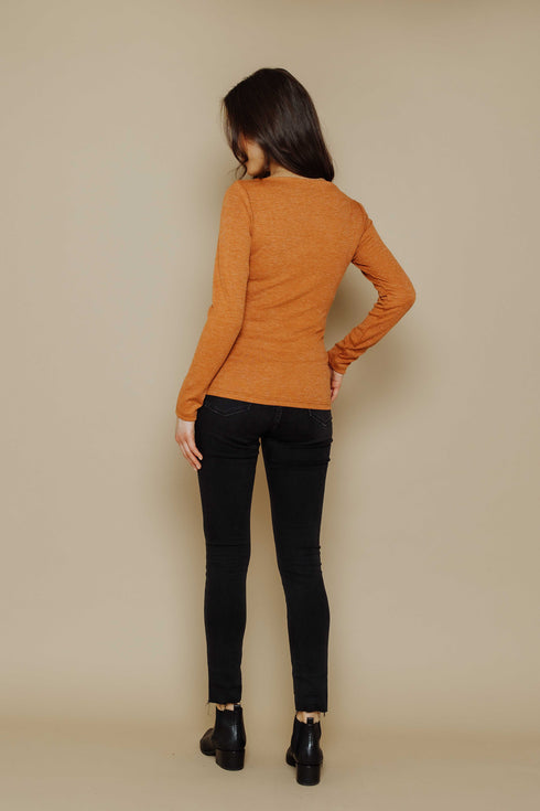 Sara-Boat Neck Long Sleeve Tee